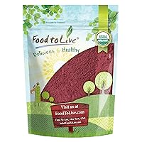 Food to Live Organic Beet Root Powder, 8 Ounces — Non-GMO, Raw, Kosher, 100% Pure, Vegan Superfood, Bulk, Rich in Iron and Fiber, Great for Juices, Drinks, and Smoothies