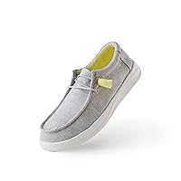 Women's Loafers Comfortable Slip On Shoes Lace-Up Sneakers Lightweight Arch Support Walking Non-Slip Canvas Casual Boat Shoes