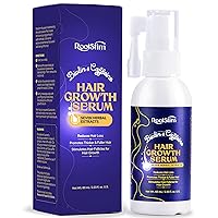 Hair Growth Serum for Men and Women: Hair Regrowth Spray with Rice Water & Biotin & Caffeine Enriched with Seven Herbal Extracts for Thicker Longer Fuller Hair 60ML