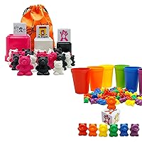 Skoolzy Rainbow Counting Bears - Size Matching Bear Cups