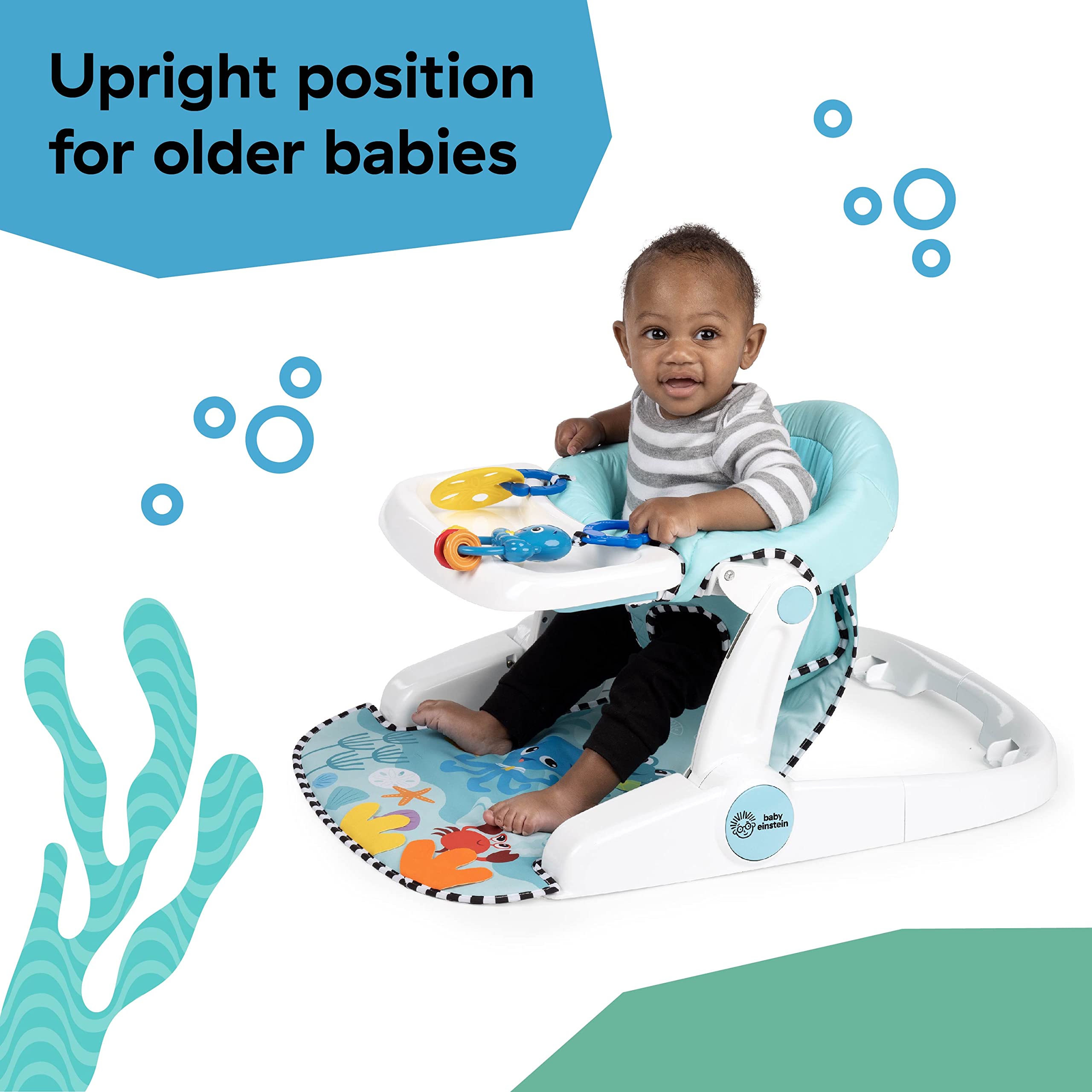 Baby Einstein Sea of Support 2-in-1 Sit-Up Floor Seat, with Removable Tray and Toys