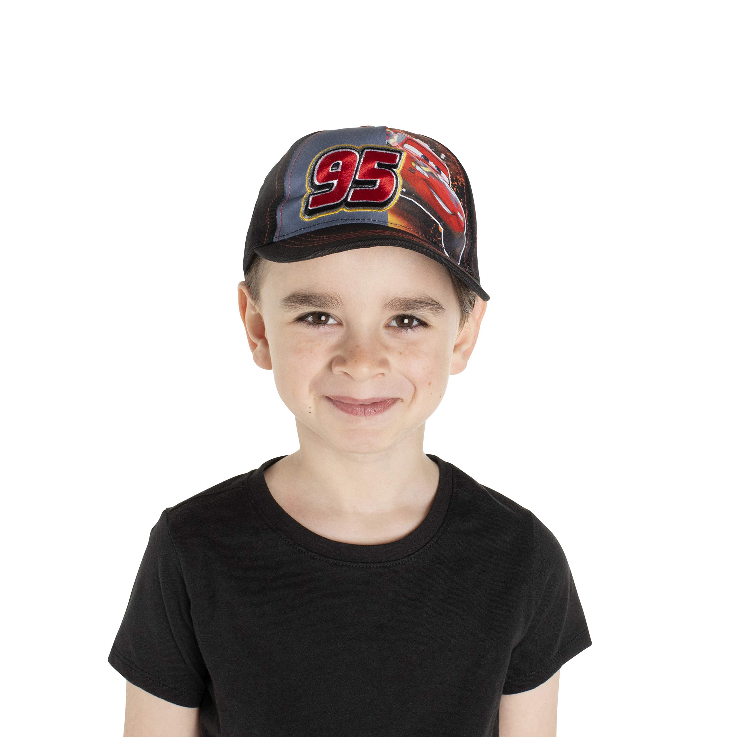 Disney Boys Baseball Cap, Lightning McQueen Adjustable Toddler Hat, Ages 2-4 Or Boy Hats for Kids Ages 4-7
