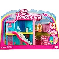 Barbie Mini BarbieLand Doll House Sets, Mini Dreamhouse with Surprise 1.5-inch Doll, Furniture & Accessories, Plus Elevator & Pool