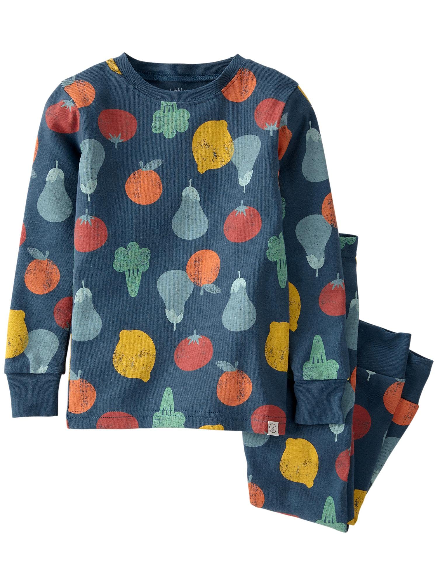 little planet by carter's unisex-baby Baby and Toddler 2-piece Pajamas made with Organic Cotton, Veggies, 12 Months