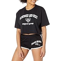 Unisex-Adult Standard Stressed & Sexy Cropped T-Shirt