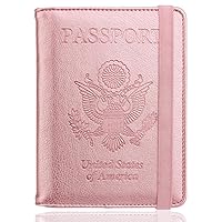 WALNEW RFID Passport Holder Cover Wallet for Women Men, PU Leather Card Holder Passport Case Travel Essentials for Family Vacation
