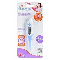 Dreambaby Clinical Digital Oral Thermometer - Accurate Temperature Reading in 30 seconds - With Fever Alert Sound Feature - Suitable for Infants, Toddlers & Adults - Blue - Model L318