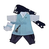 100 Day Birth Korea Baby Boy Hanbok Traditional Dress Outfits Celebration Party