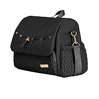 Hannah & Sophia Belle Convertible Baby Diaper Backpack & Bag in Black, Large Size, Dual Sided Water Resistant Changing Mat Included, Detachable Shoulder Straps, Easy To Use