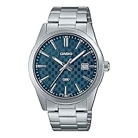 Casio MTP-VD03D-2A2 Men's Standard Stanless Steel Blue Dial 3-Hand Analog Watch