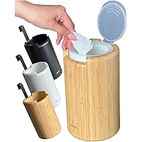 Wipes Dispenser Container - fits Clorox or Lysol Disinfecting Wipes - Stylish Wet Wipes Holder for Bathroom or Office - Wall Mounted - Premium Bamboo Kitchen Organizer (Natural)