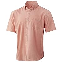 Men's Teaser Short Sleeve Fishing Button Down Shirt +UPF