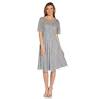 Adrianna Papell Women's Beaded Midi Dress