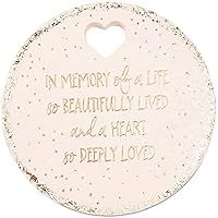 Pavilion Gift Company 22213 in Memory of A Life So Beautifully Live and A Heart So Deeply Loved-10 Inch Weather Proof Garden Stone, 10