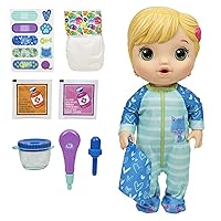 Mix My Medicine Baby Doll, Kitty-Cat Pajamas, Drinks and Wets, Doctor Accessories, Blonde Hair Toy for Kids Ages 3 and Up