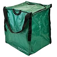 DURASACK Heavy Duty Storage Tote Bag with Zipper Top 22-Gallon Rugged Woven Polypropylene Moving Bag, Reusable Self-Standing Design, Holds up to 500 Pounds, Single, Green