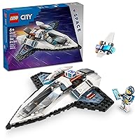 City Interstellar Spaceship Toy for Kids, Creative Play Space Toy, Building Set with Spacecraft Model, Drone, and Astronaut Figure, Building Toy for Boys, Girls and Kids Ages 6 and Up, 60430