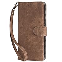Case Compatible with OnePlus 12R 5G,Wallet Design Case with Card Slot.RFID Protection.Standable Flip Case Cover-Brown