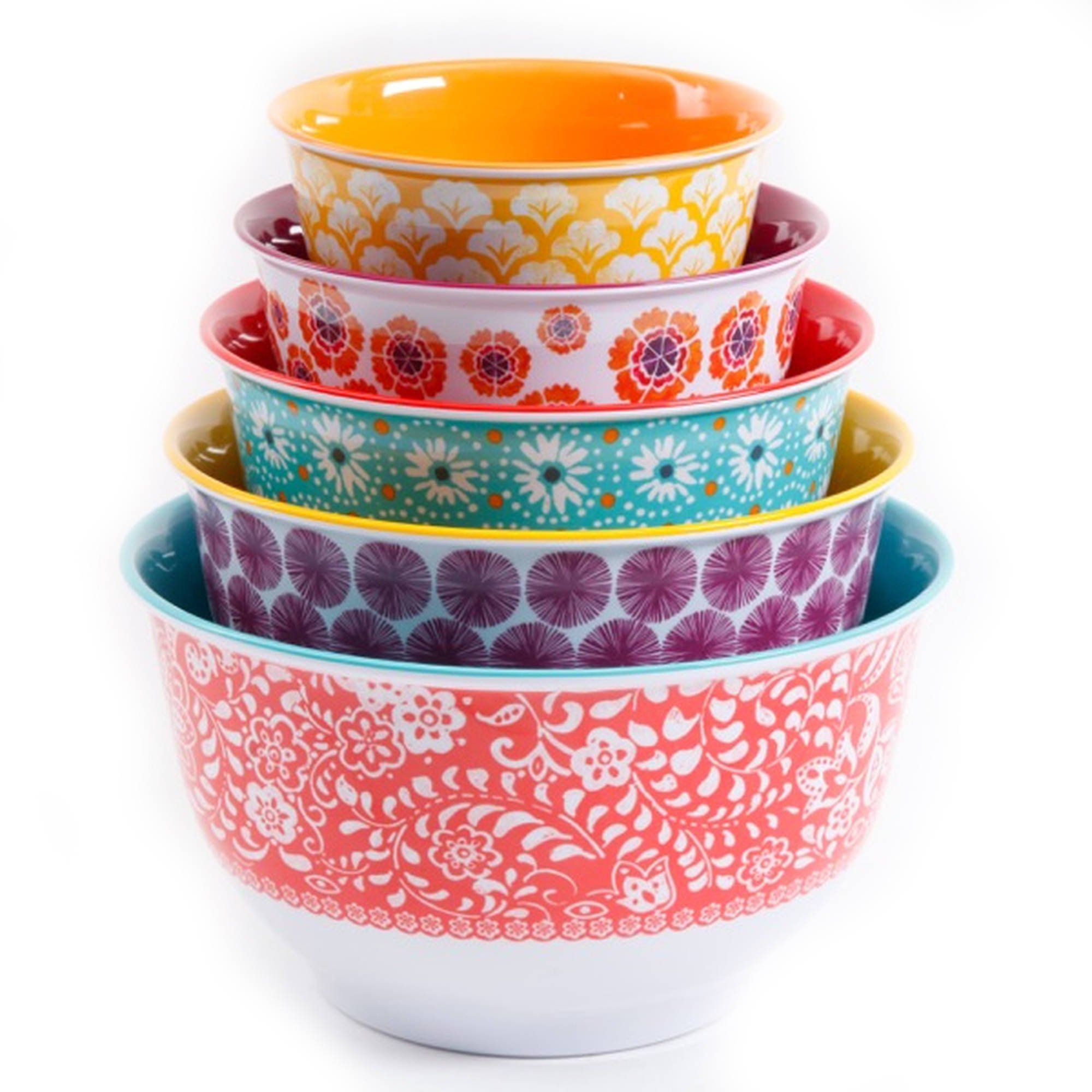 The Pioneer Woman Traveling Vines Nesting Mixing Bowl Set 10-Piece Travelling Vines