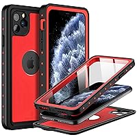 BEASTEK for Apple iPhone 11 Pro Max Waterproof Case, NRE Series Shockproof Underwater IP68 Case with Built-in Screen Protector Full Body Rugged Protective Cover for iPhone 11 Pro Max 6.5 inch (Red)
