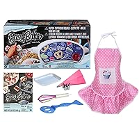 Easy Bake Oven / Pan/ Pan Tool/ Red Velvet Cupcakes Refill / Pink Kid-Sized Apron / Rainbow Whisk / Pink Frosting Piping Bag (7 Items) -Easy Bake Oven and Accessories Gift Set