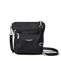 Baggallini Womens Modern Pocket Crossbody cross body handbags, Black Cheetah Emboss, One Size US