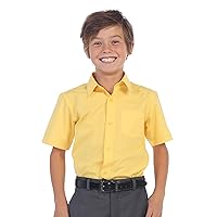 Gioberti Boy's Short Sleeve Solid Dress Shirt