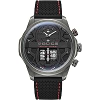 Police Watches rotorcrom Mens Analog Quartz Watch with Silicone Bracelet PEWJM0006505