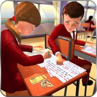 High School Cheating Boy, City School Simulator Game 3D