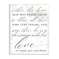 Stupell Industries Love in Every Act and Word Family Greeting, Design by Daphne Polselli Wall Plaque, 13 x 19, Grey