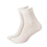 Thin Breathable Organic Linen Socks for Women, Pack of 3 pairs, Undyed, Medium