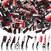 TXIN 40 Pcs Fake Knife Charms for Jewelry Making, Halloween Horror Charms Pendants, Mini Acrylic Scissors Axe Knives Charms for Women DIY Bracelet Necklace Earrings Halloween Jewelry Gifts, 10 Styles