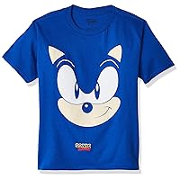 Boys' Little Sonic The Hedgehog Big Face Short Sleeve Tshirt