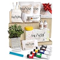 kunstli - DIY Set Adults I Creative Set for Adults I Pottery Set Including Acrylic Paints Normal, Tools & 2 kg Clay Air Drying I Pottery I Pottery I Clay Set without Burning