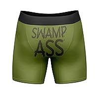 Crazy Dog T-Shirts Mens Funny Boxers Swamp Ass Sarcastic Graphic Underwear For Men