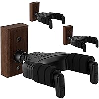 Guitar Hanger Wall Mount, Auto Lock and Adjustable Hook Holder for Acoustic and Electric Guitar, Ukulele, Bass, Banjo and Mandolin, NOT for Nitro Finish