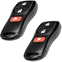 APDTY 121915x2 2-Remote Key Fob Transmitter Compatible With Select Nissan or Infiniti Models Listed w/Standard 3-Button Non-Proximity Non-Intelligent Keyless Entry (Replaces 28268-5W501, 28268-5W50A)