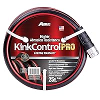 Kink Control Pro Garden Hose, Water Hosewith Superior UV Resistance, Ergonomic Grip, High Burst Strength, Triple Frame Technology for Kink Resistance, 25 Ft