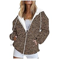 Womens Zip Up Hoodies Halloween Long Sleeve Fall Loose Sweatshirts Y2K Clothes Jacket Outerwear with Pockets