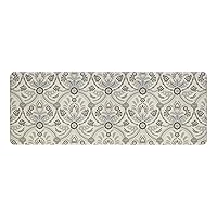 Laura Ashley – Anti-Fatigue Kitchen Mat | Almeida Floral Design | Stain, Water & Fade Resistant | Cooking & Standing Relief | Non-Slip Backing | Measures 17.5” x 48”| Beige Almeida