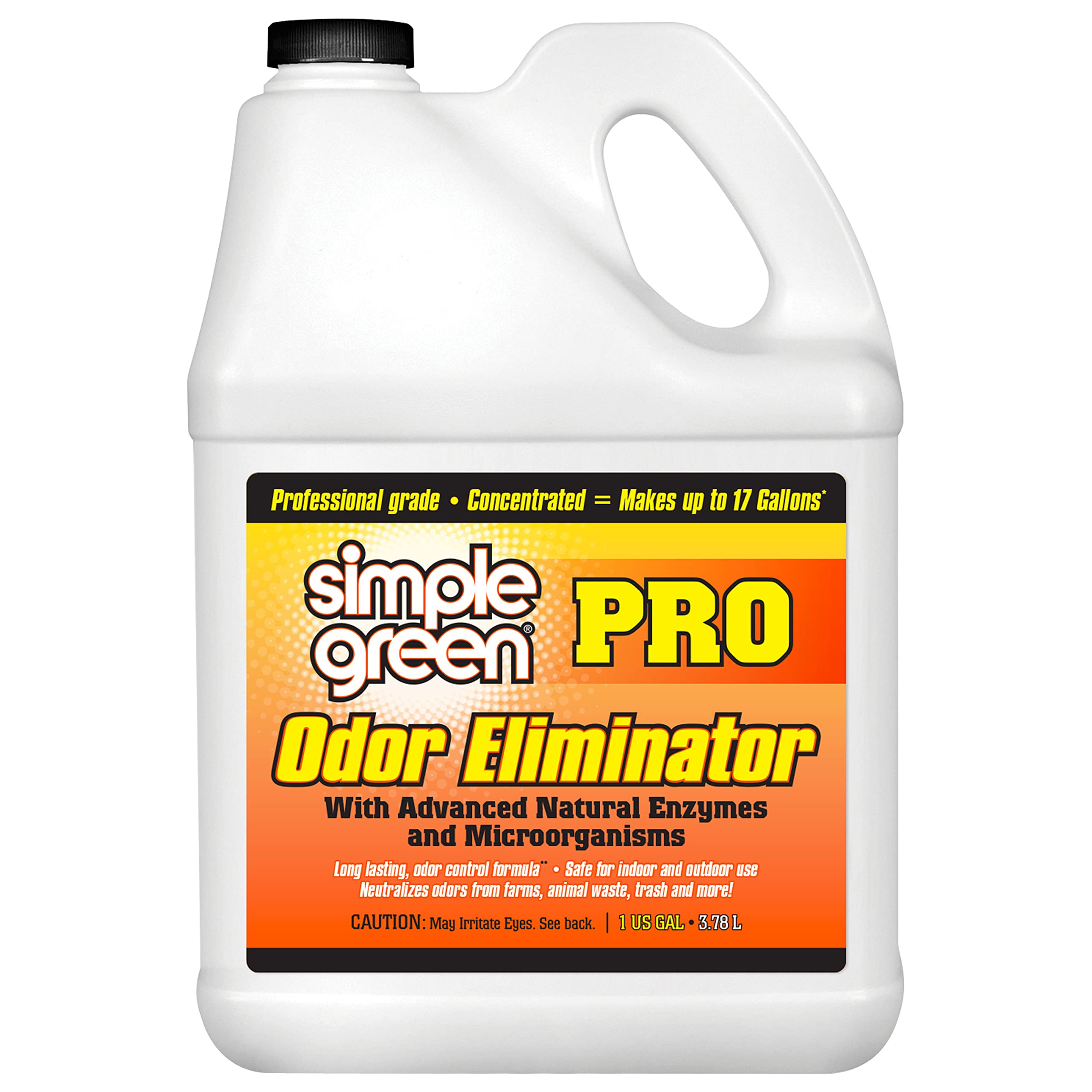 Pro Outdoor Odor Eliminator 1 Gal Refill- Professional & Commercial Grade Enzyme Cleaner - Ideal for Farms, Athletic Facilities,
