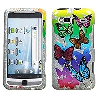 MYBAT HTCG2HPCIMS656NP Slim and Stylish Protective Case for The HTC G2 - Retail Packaging - Butterfly Garden Sparkle