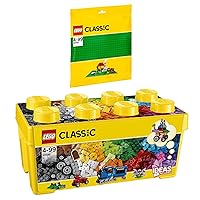 LEGO Classic Set of 2 10696 10700 Building Blocks Box + Green Base Plates