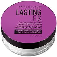 Facestudio Lasting Fix Setting + Perfecting Loose Powder Makeup, All Day Matte Wear, Minimizes Shine, Sets Foundation Makeup, Translucent, 0.21 oz.