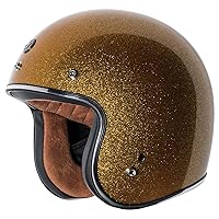 Torc T50 3/4 Open Face Motorcycle Helmet Retro Suede Lined