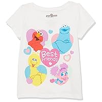 Sesame Street Girls' Toddler Best Friends Short Sleeve Puff Tee