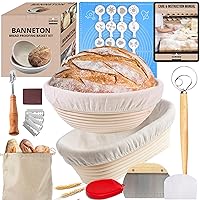 Complete Banneton Bread Proofing Basket Set - 9