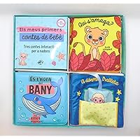 Els meus primers contes de bebè - Tres contes interactius per a nadons: Un llibre de tela amb solapes, un llibre de tela amb una joguina, i un llibre de bany amb colors màgics!