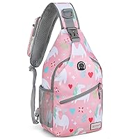 ZOMAKE Sling Bag for Women Men:Small Crossbody Backpack - Mini Water Resistant Shoulder Bag Anti Thief Chest Bag Daypack for Travel Hiking Outdoor Sports (Unicorn Pink)