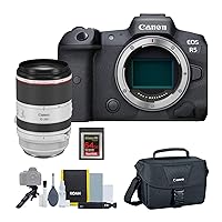 Canon EOS R5 Mirrorless Digital Camera Body with RF 70-200mm f/2.8L is USM Lens Bundle (5 Items)